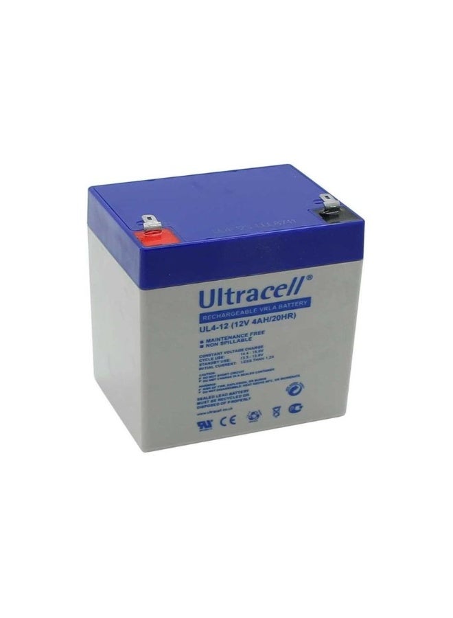 UL4-12 - Ultracell, 3.7Ah, 12V, Lead-Acid Battery